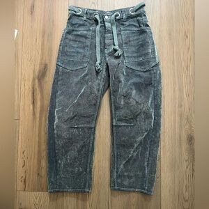 Free People Moxie Barrel Jeans Flocked 24